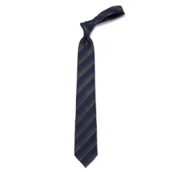 Ca Archivio Storico: Tie "Strisce Della Scuola" In Silk And Wool - Han