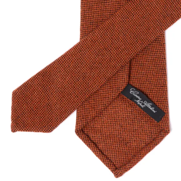 Ca Archivio Storico: Tie "Testa Dell'Ago" In Pure Cashmere - Handrolle