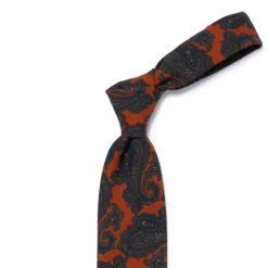 Ca Archivio Storico: Tie "Vecchio Cachemire" In Pure Wool - Handrolled