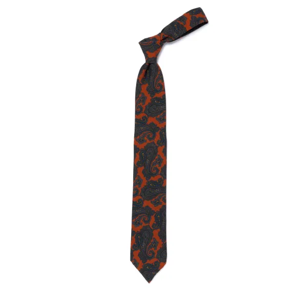 Ca Archivio Storico: Tie "Vecchio Cachemire" In Pure Wool - Handrolled