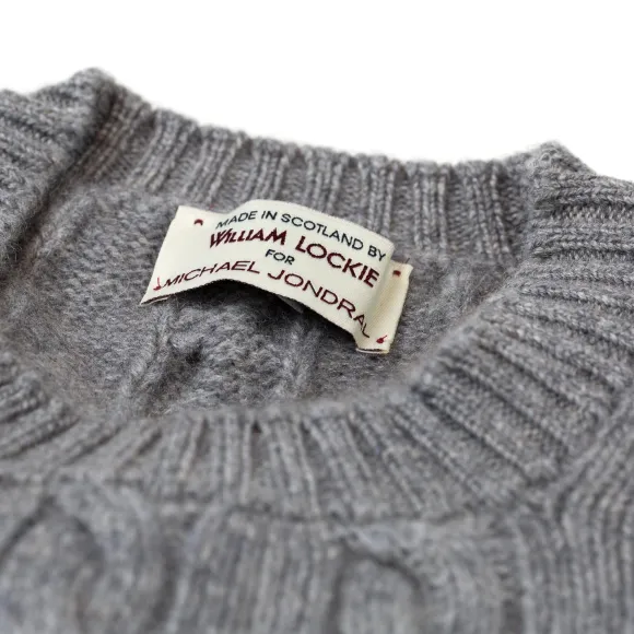 Cable Pullover "Chirnside Cable" Made Of Pure 4 Ply Cashmere