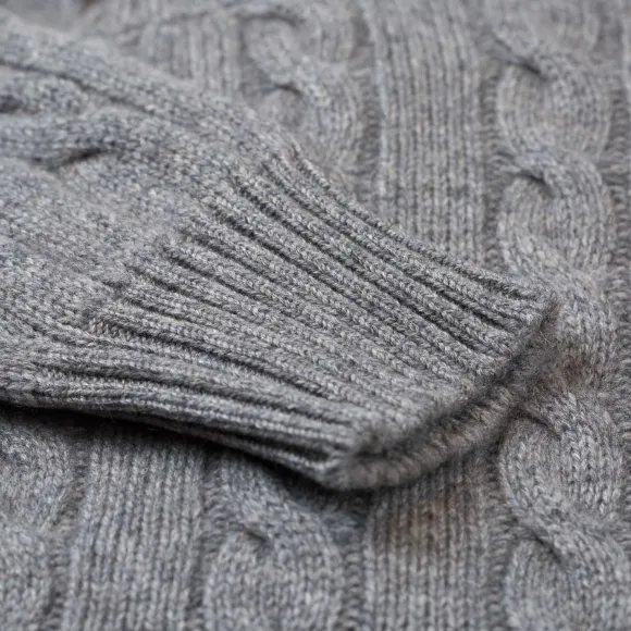 Cable Pullover "Chirnside Cable" Made Of Pure 4 Ply Cashmere