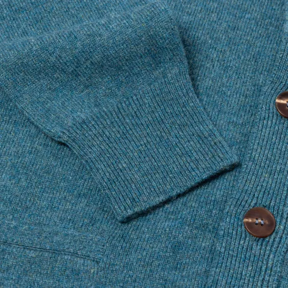 Cardigan "Lakeland Turtle" In 2 Ply Geelong Lambswool