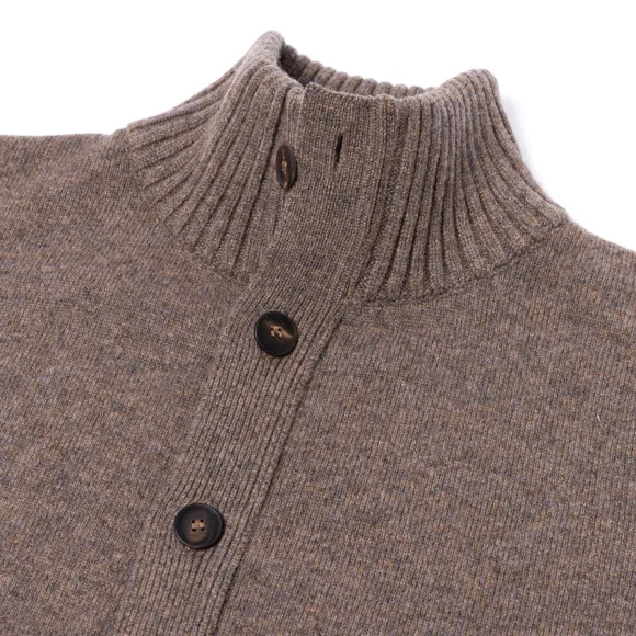 Cardigan "Lakeland Turtle" In 2 Ply Geelong Lambswool