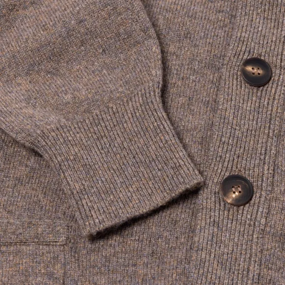 Cardigan "Lakeland Turtle" In 2 Ply Geelong Lambswool