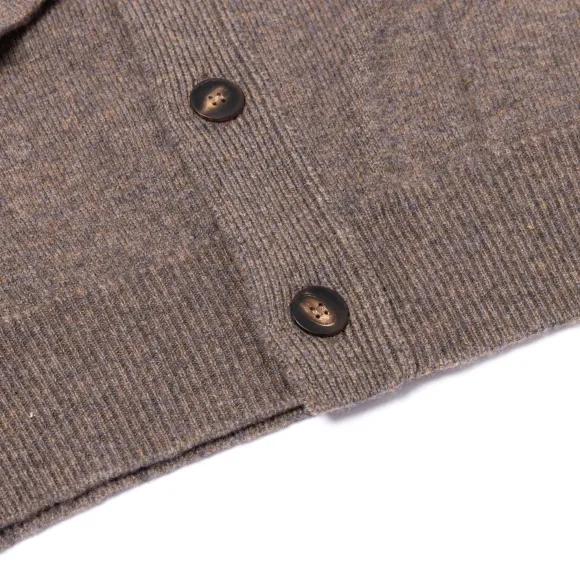 Cardigan "Lakeland Turtle" In 2 Ply Geelong Lambswool