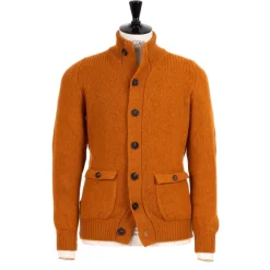 Cardigan "Lomond Knit-Bomber" In 4 Ply Geelong Lambswool