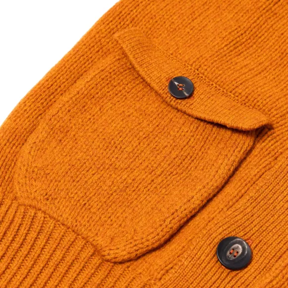 Cardigan "Lomond Knit-Bomber" In 4 Ply Geelong Lambswool