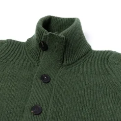 Cardigan "Lomond Knit-Bomber" In 4 Ply Geelong Lambswool