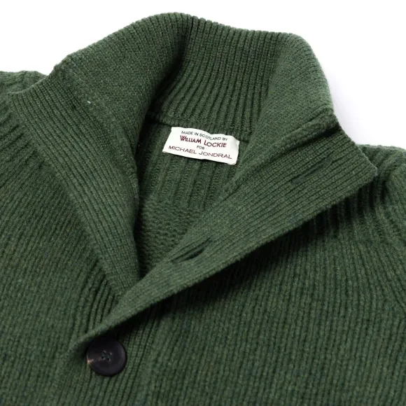 Cardigan "Lomond Knit-Bomber" In 4 Ply Geelong Lambswool