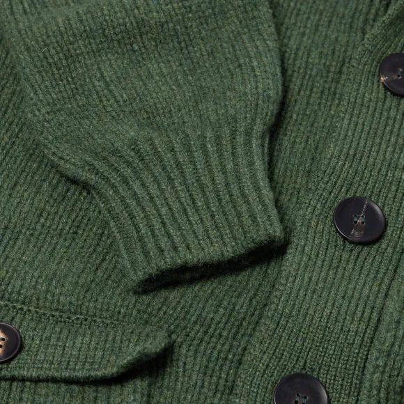 Cardigan "Lomond Knit-Bomber" In 4 Ply Geelong Lambswool