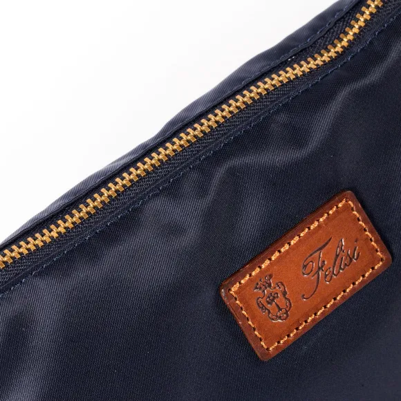 Case "Collector" Made Of Felisi Nylon And Saddle Leather
