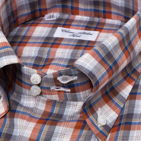 Checked Shirt "Lusso Sportivo" In A Cotton Twill From Carlo Riva - Col