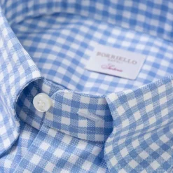 Checked Shirt "Royal Oxford" With Button Down And Sport Cuff - Handmad