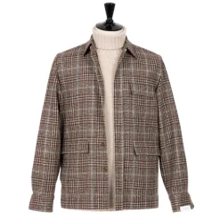 Checked Sports Jacket "Shirt Pocket" Made Of Pure Wool By Fe