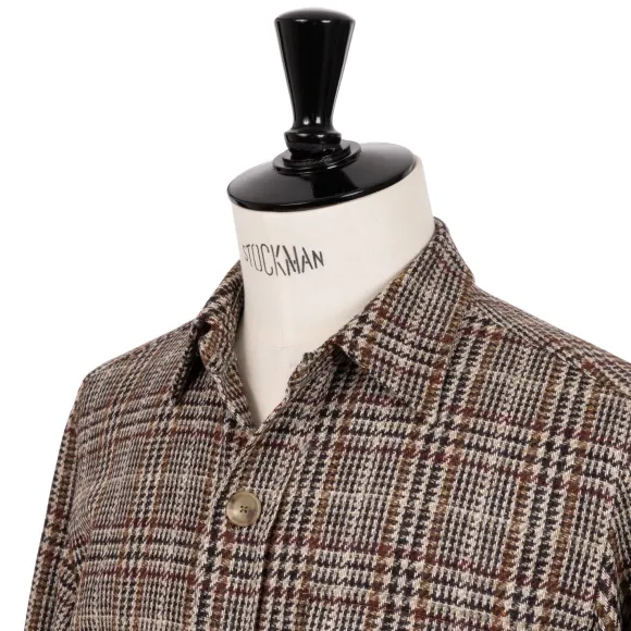 Checked Sports Jacket "Shirt Pocket" Made Of Pure Wool By Fe