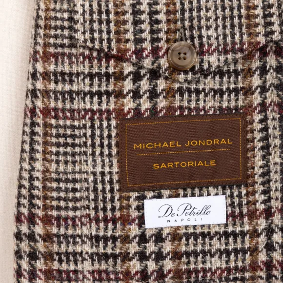Checked Sports Jacket "Shirt Pocket" Made Of Pure Wool By Fe