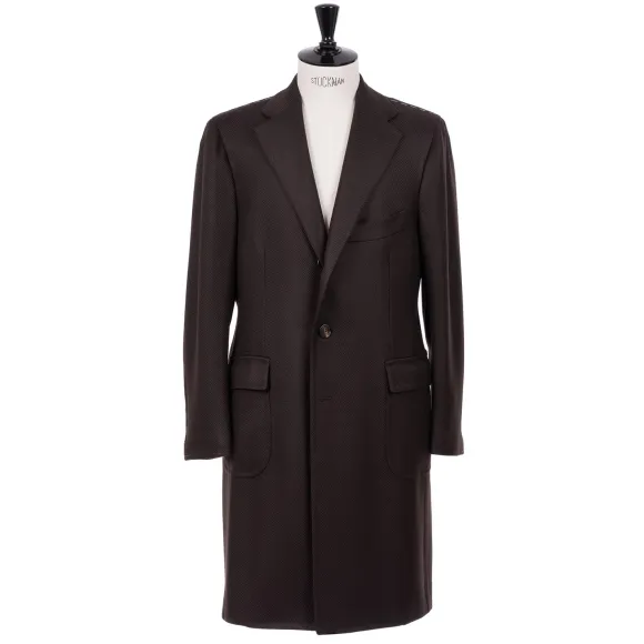 Coat "Capodimonte" From Scottish Lambswool And Cashmere - Pure Handwor