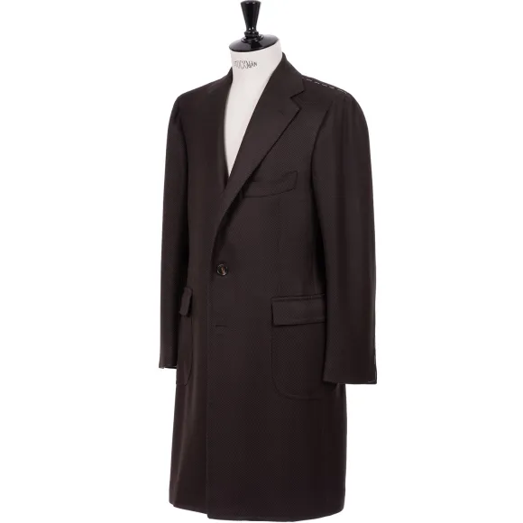 Coat "Capodimonte" From Scottish Lambswool And Cashmere - Pure Handwor