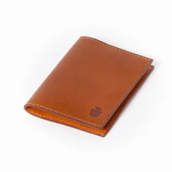 Cognac-Colored Calfskin Card Case