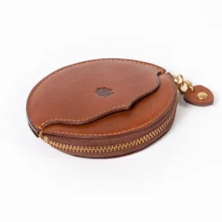 Cognac-Colored Calfskin Case With Zip