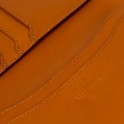 Cognac-Colored Wallet Made Of Calfskin