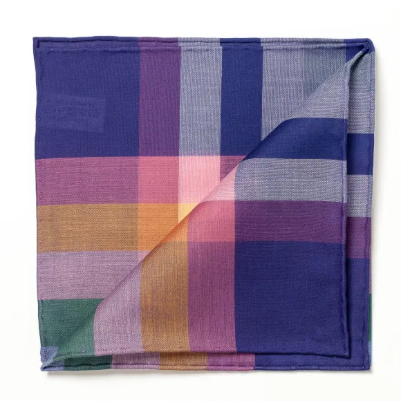 Colorful Patterned Cotton Pocket Square "Aspen"