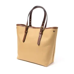 Cotton Canvas And Saddle Leather Bag 