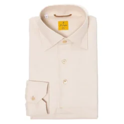 Cream-Colored Polo Shirt "Mastroianni" Made Of Pure Cotton -