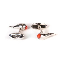 Cufflinks "Cornetto Napoli" Made Of Sterling Silver - Purely Handcraft