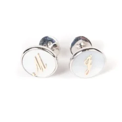 Cufflinks "Personal Initials" Made Of Sterling Silver - Purely Handcra