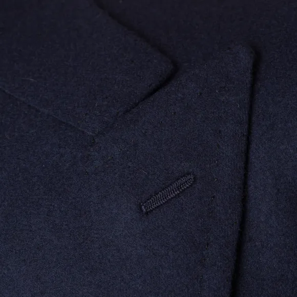 Dark Blue Blazer "Club Oro" Made Of A Wool Flannel From Fox Brother'S