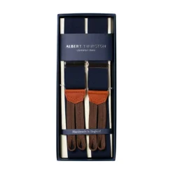 Dark Blue Elastic Suspenders To Button