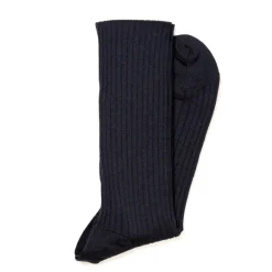 Dark Blue Ribbed Stockings