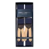 Dark Blue "Rigid Plain" Suspenders To Button