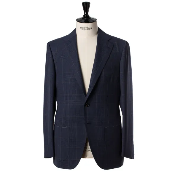 Dark Blue Suit "Magistrale" Made Of English High Twist Wool - Purely H