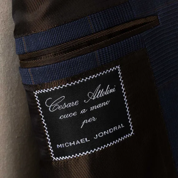 Dark Blue Suit "Magistrale" Made Of English High Twist Wool - Purely H