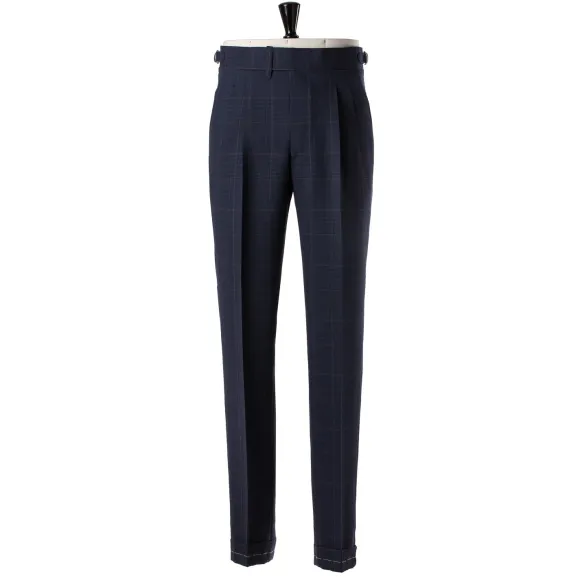 Dark Blue Suit "Magistrale" Made Of English High Twist Wool - Purely H