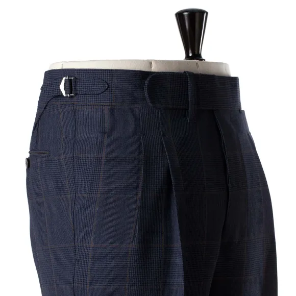 Dark Blue Suit "Magistrale" Made Of English High Twist Wool - Purely H