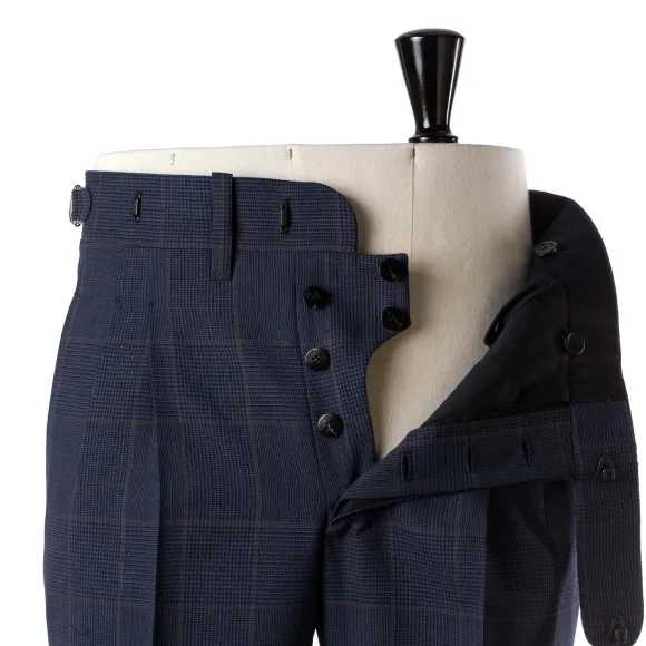 Dark Blue Suit "Magistrale" Made Of English High Twist Wool - Purely H