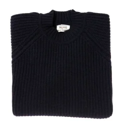 Dark Blue Sweater "Joss Earl" Made Of Pure Lambswool - 8 Ply