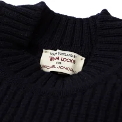 Dark Blue Sweater "Joss Earl" Made Of Pure Lambswool - 8 Ply