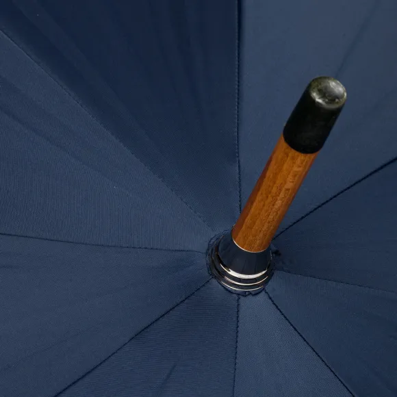 Dark Blue Umbrella "Traveller" With Wooden Handle