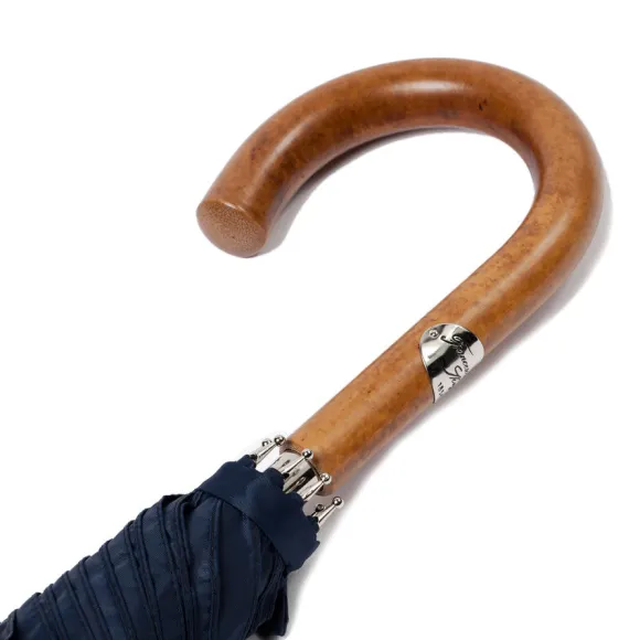 Dark Blue Umbrella "Traveller" With Wooden Handle