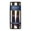 Dark Brown Elastic Suspender To Button
