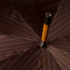 Dark Brown Striped Umbrella