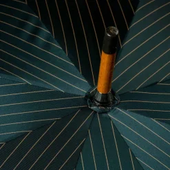 Dark Green Striped Umbrella 