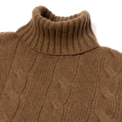 Delle Alpi Torino" Turtleneck Sweater In Pure Cariaggi Cashmere - Hand