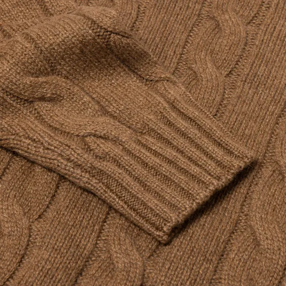 Delle Alpi Torino" Turtleneck Sweater In Pure Cariaggi Cashmere - Hand