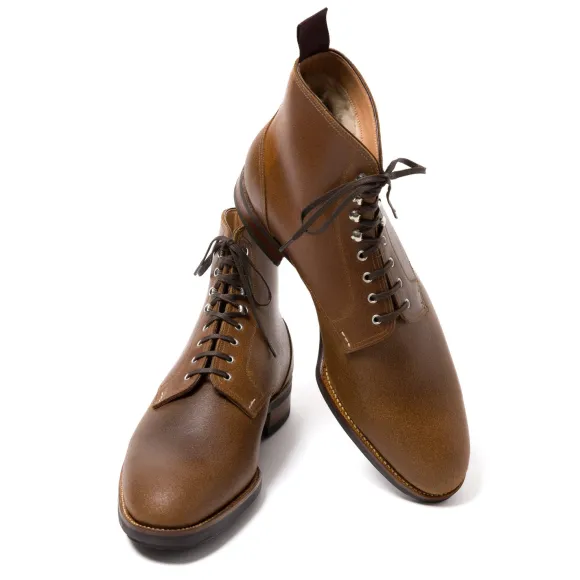 Derby Boot "Mountain Walk" Made Of Brown Juchten Leather - E